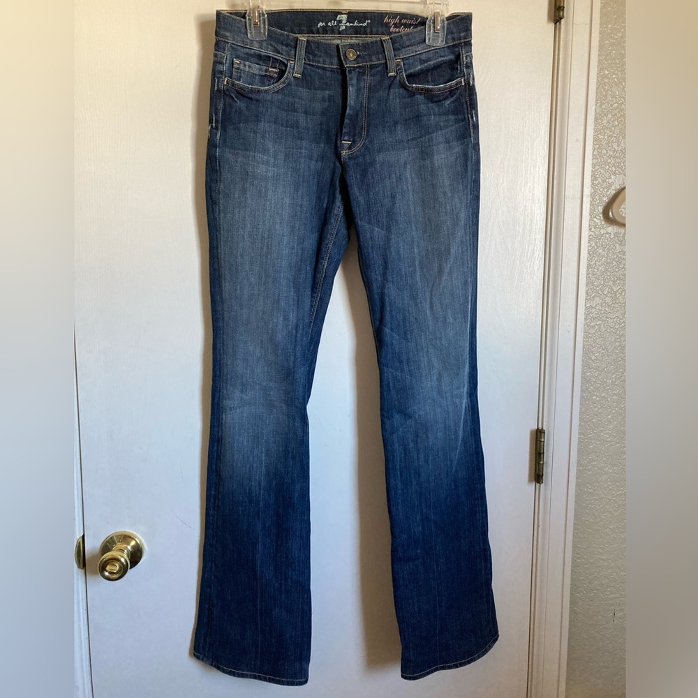 7 for All Mankind Dark Wash High Waist Bootcut Size 28 Denim Jeans #Br